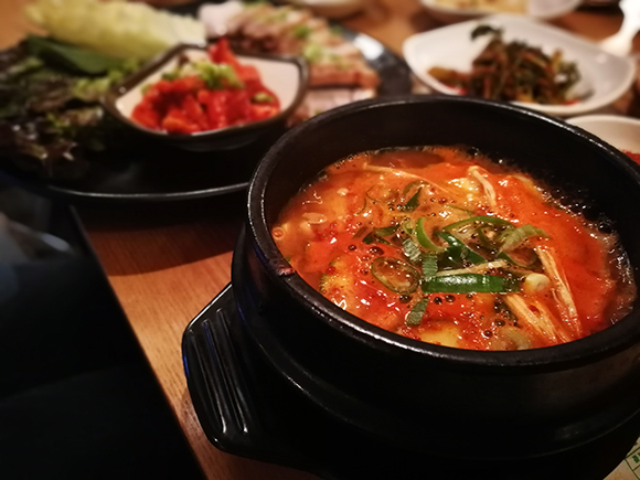 Seoul food soondubu jjigae